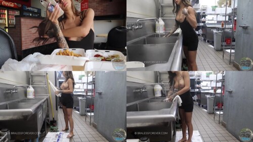 Clarissa Clarissa Gets Topless In A Restaurant