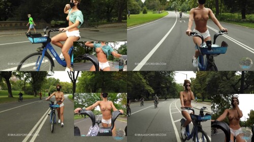 Rocky Topless Bike Riding NYC